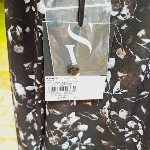 NWT Simply Vera Ruffle Shell Tank - Picture 5 of 6